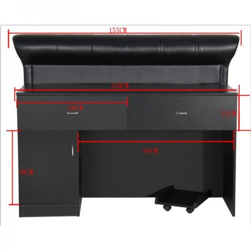 Recepcja fryzjerska Pikowana czarna