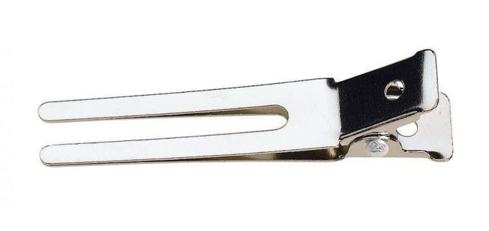 Klipsy metalowe z 2 zębami 100szt.