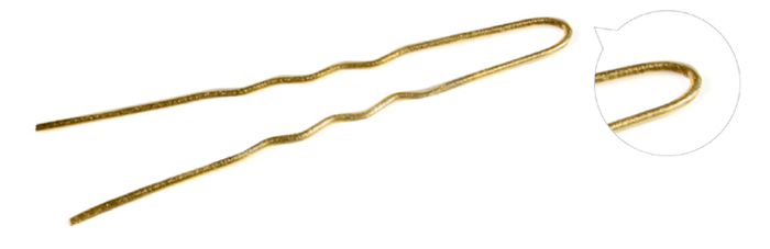 Kokówka złota matowa karbowana 6,5 cm 20 szt.