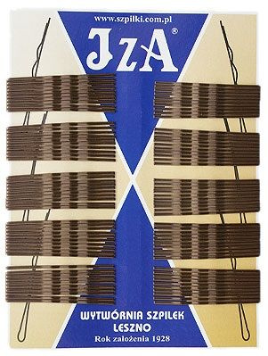 Wsuwki do włosów karbowane bez kulki brąz 6cm 100 szt.