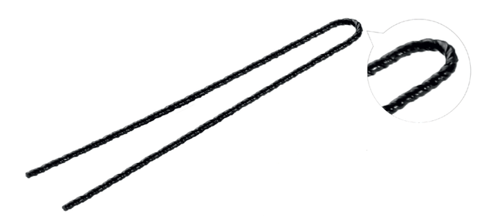 Kokówka czarna kręcona prosta 7 cm 20 szt.