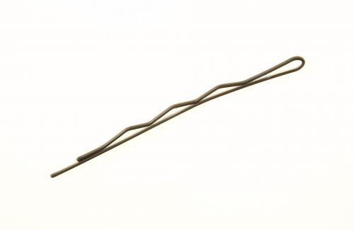 Wsuwki do włosów karbowane bez kulki brąz 6cm 100 szt.