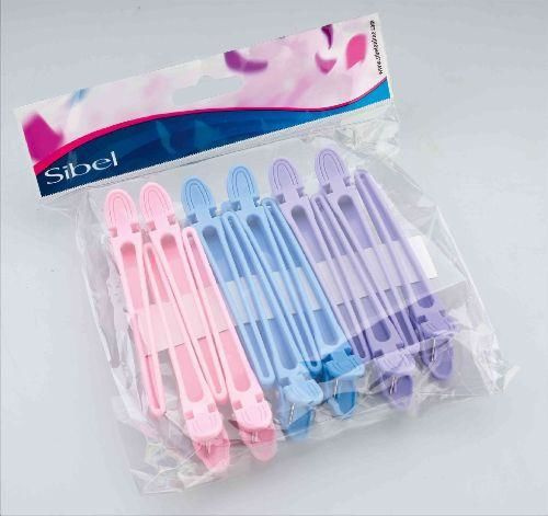 Klipsy plastikowe kolorowe 10 cm 12 szt.