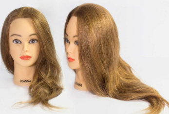 Główka fryzjerska damska ciemny blond 60cm