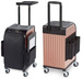 ROLLERCOASTER STOOL CASE Kufer na kółkach z rączką i stolikiem ROSE GOLD