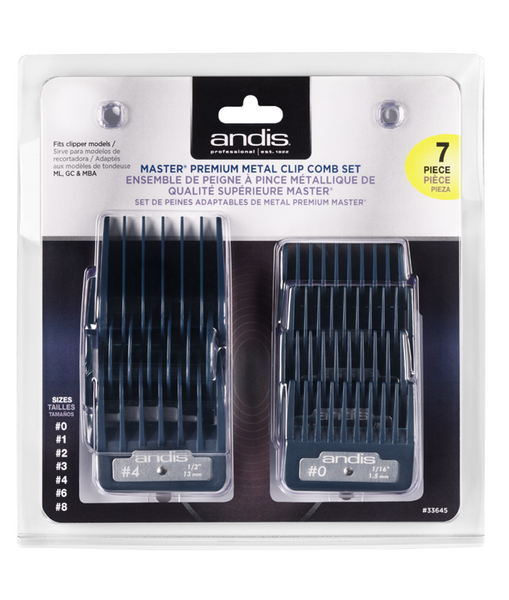 Andis nasadki Master Premium Metal Clip 7 szt.