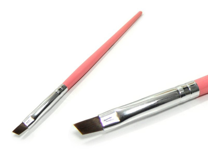 Pędzel do stylizacji paznokci metodą żelową skośny, rozmiar 4