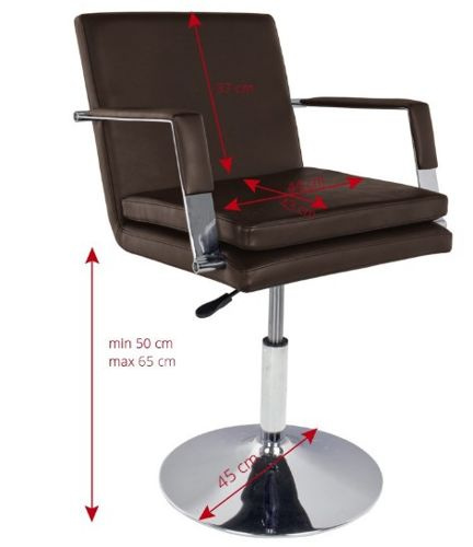 Fotel fryzjerski 049 brązowy