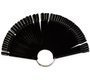 Wzornik wachlarz na kole czarny 48 szt. tipsów