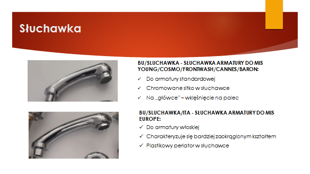 Słuchawka do myjni fryzjerskiej