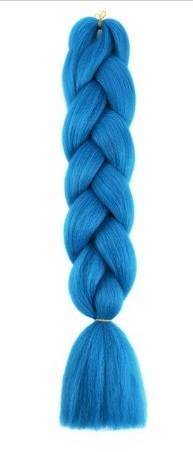 Włosy syntetyczne doczepiane 60 cm niebieski